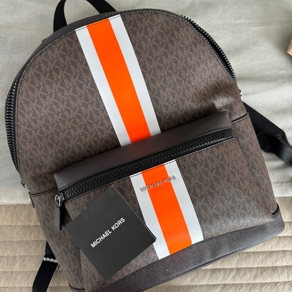 Michael Kors Men's Cooper Logo Stripe Backpack - Picture 1 of 3
